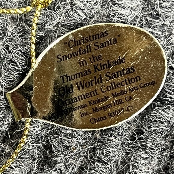VTG‎ 2003 Thomas Kinkade Old World Santas Christmas Heirloom Ornaments Set Of 3 - Picture 5 of 14